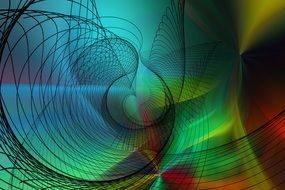background nebulous rings