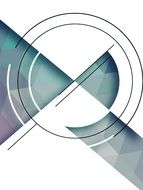 round blue design