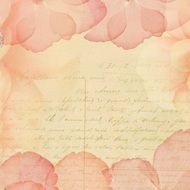 background with romantic postcard