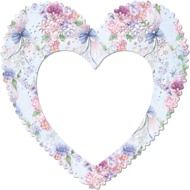 Frame Border Pink Floral Heart