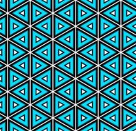 Blue Pattern Triangles Design