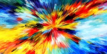 multi-colored explosion background