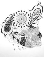 Drawing Graphics Ink Black