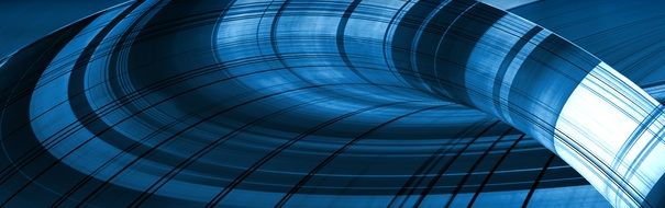 banner of blue abstract swirl