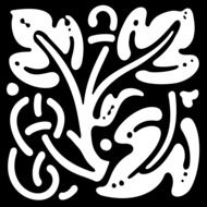 mandala on black background