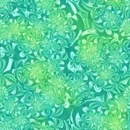 greenish retro pattern with flowers