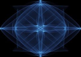 blue abstract illustration on dark background