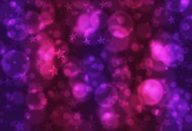 wallpaper with blue and purple starts and bubbles