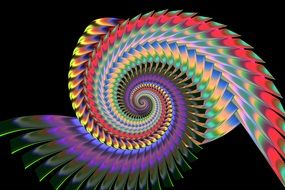 ornament in the form of multicolored spirals
