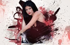 Art Woman Abstract Background