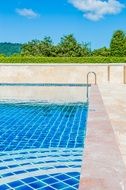 blue pool with clear water
