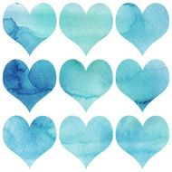 Romance Hearts Watercolor Design