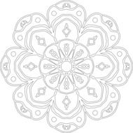 ethnic asian ornament on the white background