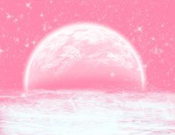 Background Moon Water Pink Star