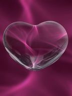 Heart Love Red Glass Background