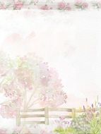 Soft Pink Rose Background Fence