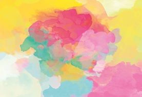 cheerful abstract watercolor painting