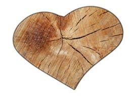 Heart Love Wood Grain Structure