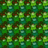 pattern repeating green aliens