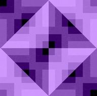 Purple Geometric Cotton Fabric