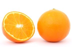 cut in half orange