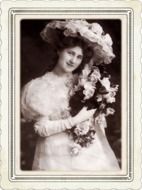 vintage photo of the girl in a hat