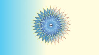 abstract blue lotus