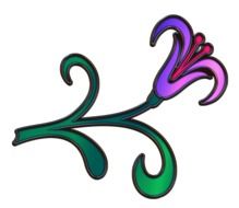 drawing of a stained glass flower