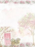 Soft Pink Rose Background Door