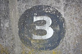 Number Digit Three 3 Texture