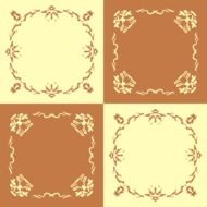Frame Yellow Brown Seamless