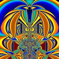 digital blue yellow pattern