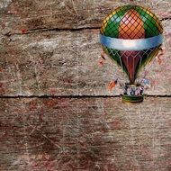 Hot Air Balloon Background Grunge
