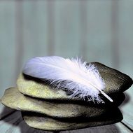 Feather Stones Balance Mourning