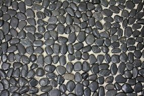 black pebbles structure