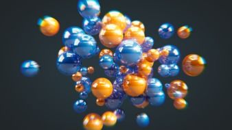 Balls Blue Orange 3D Dynamics