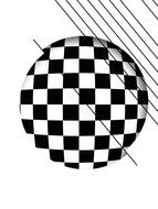 image of checkered ball