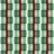 fabric with green pattern and red line