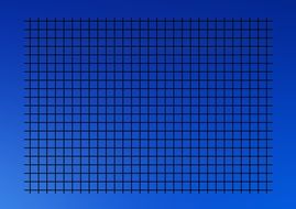 black mesh on blue background