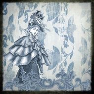 Vintage Lady Fashion Background