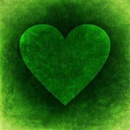green background with green heart