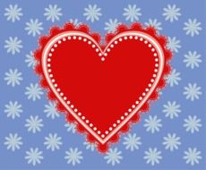 romantic greeting card with heart