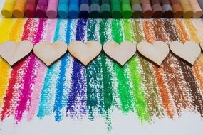 Color Oil Pastels Colorful Heart