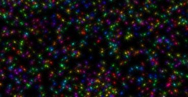 colored dots on a black background