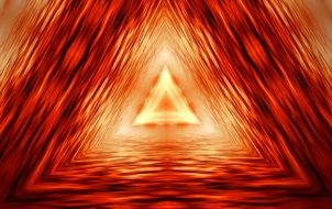 background with orange triangles