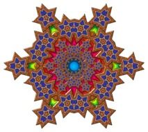 decorative graphic star on the white background