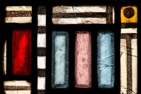 colored glass on the church window
