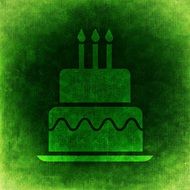 Birthday Cake Abstract Green