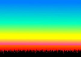 colorful sky at the horizon