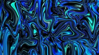 blue and green stains on a dark background